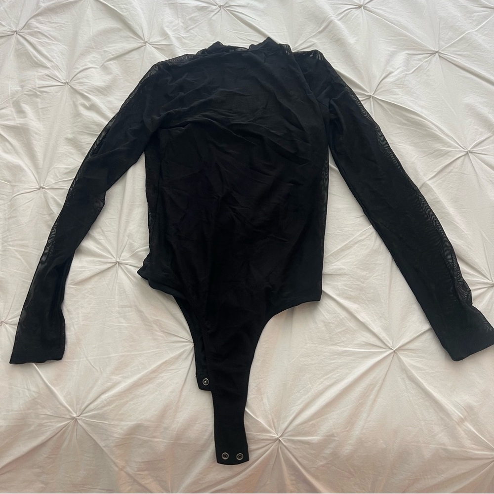 Hollister Black Long Sleeve Bodysuit